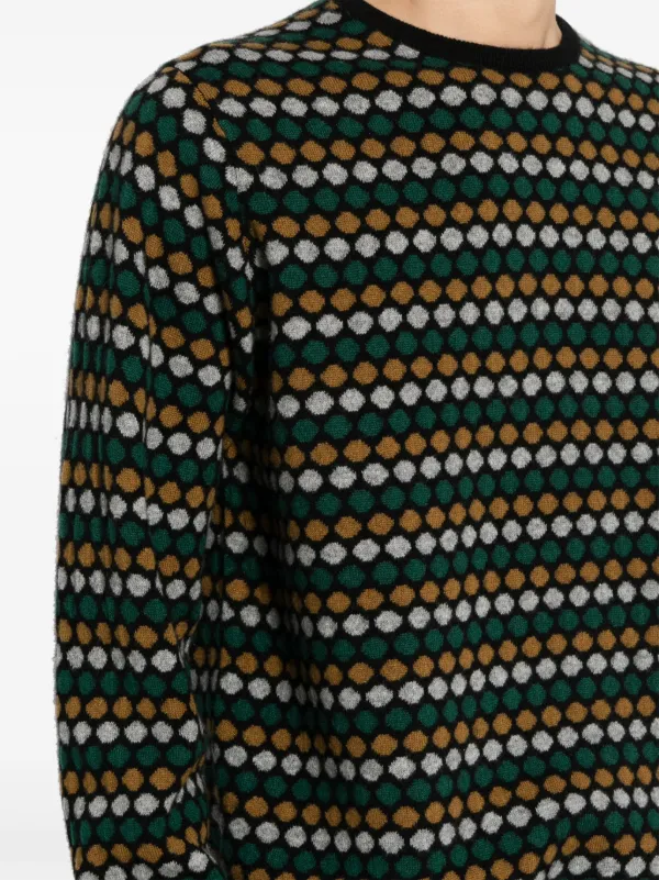kolor カシミヤニット ポルカドット プルオーバー Kolor ポルカドット プルオーバー | ブラック | FARFETCH JP