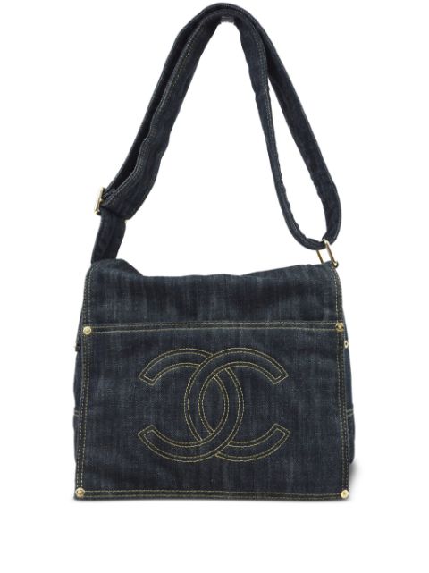 HOT SALE CHANEL 2006 denim shoulder bag Women