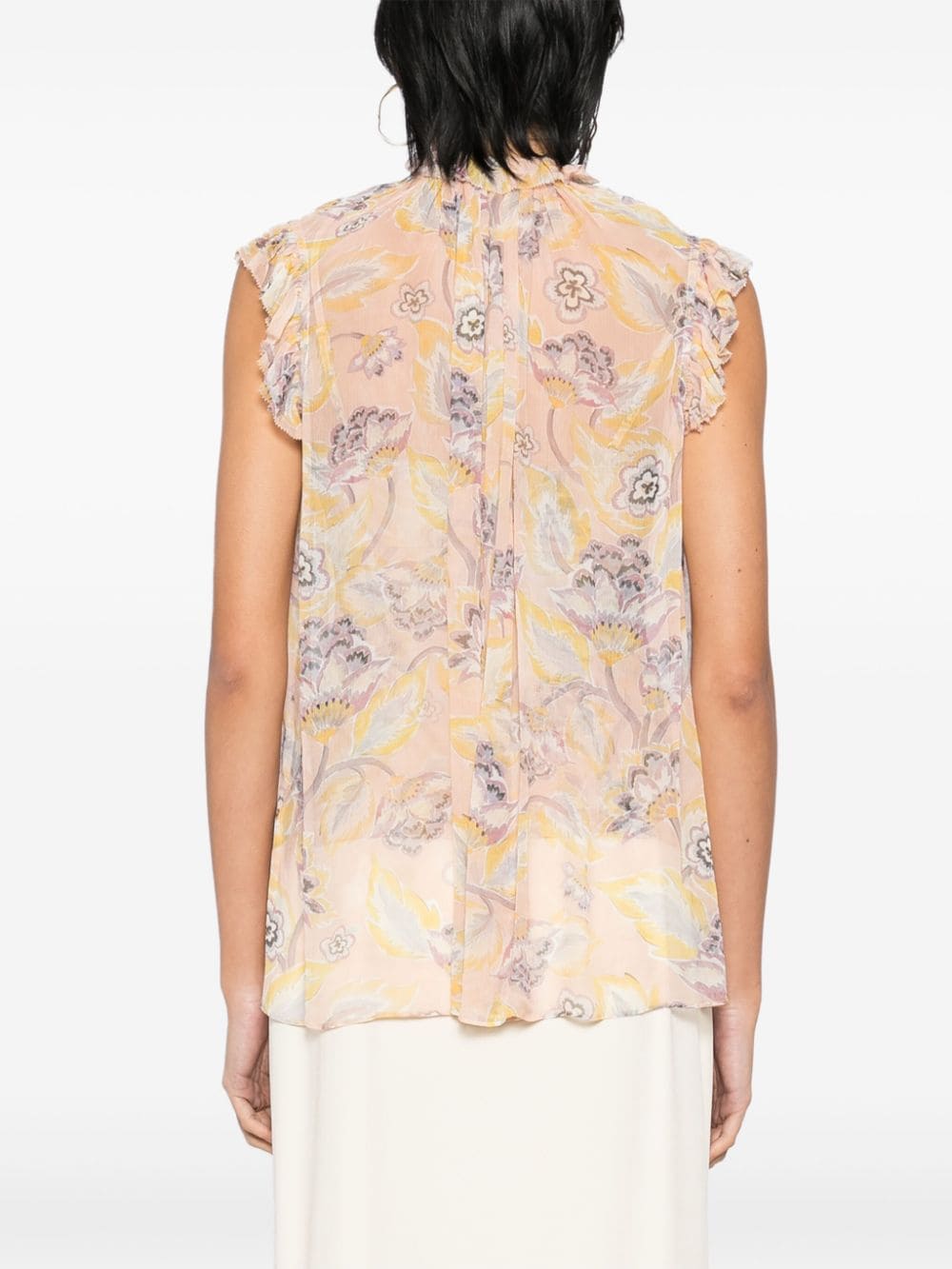 Shop Zimmermann Floral-print Shirt In Neutrals