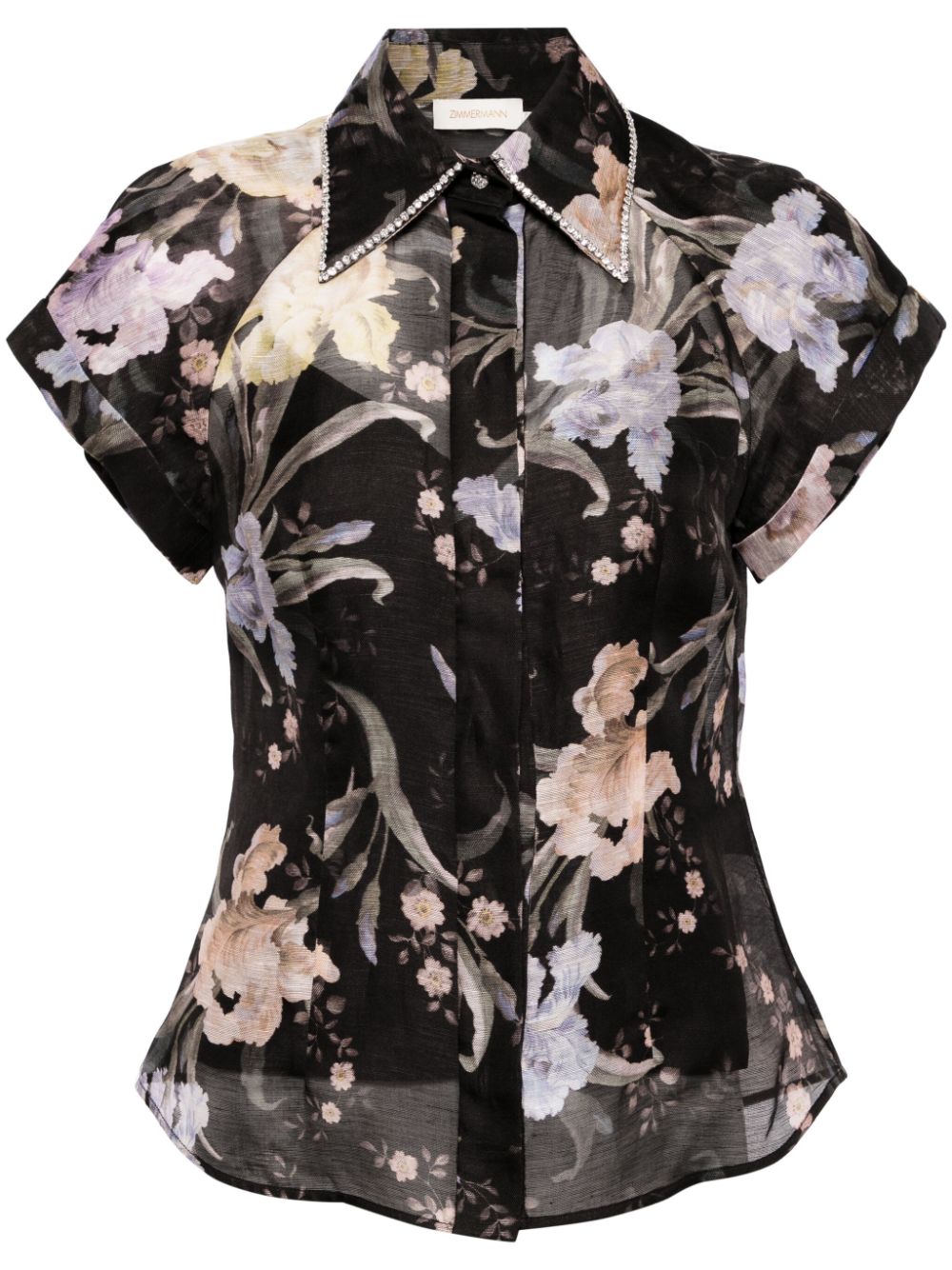 ZIMMERMANN Eden getailleerde blouse Zwart