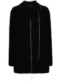 Y's hand-stitched flannel jacket - Black