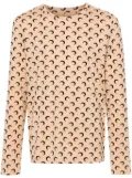 Marine Serre Moonogram-pattern T-shirt - Neutrals