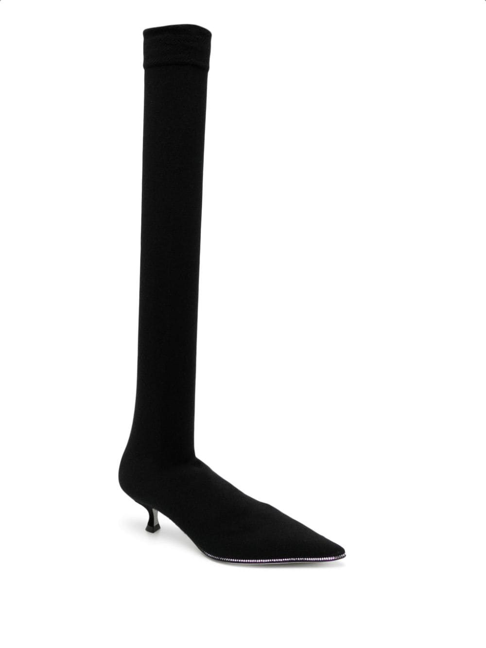 Shop René Caovilla 40mm Above-knee Boots In Black