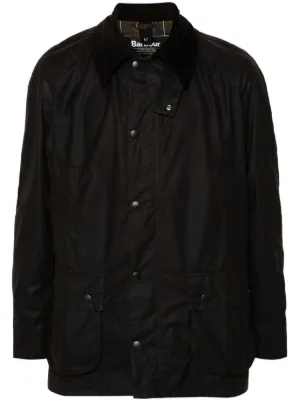 Barbour Beaufort Waxed Jacket | Black | FARFETCH