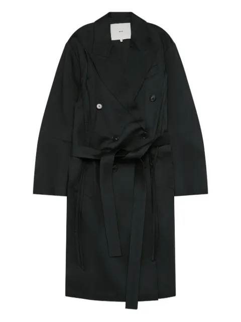 Setchu double-breasted belted coat