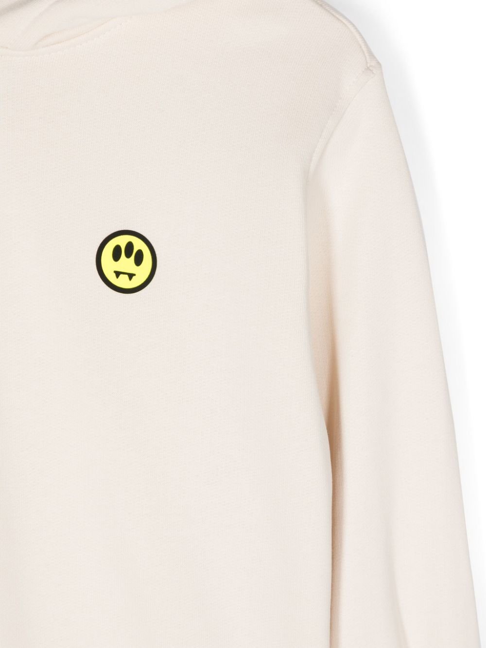 Shop Barrow Rubberised-logo Hoodie In Neutrals