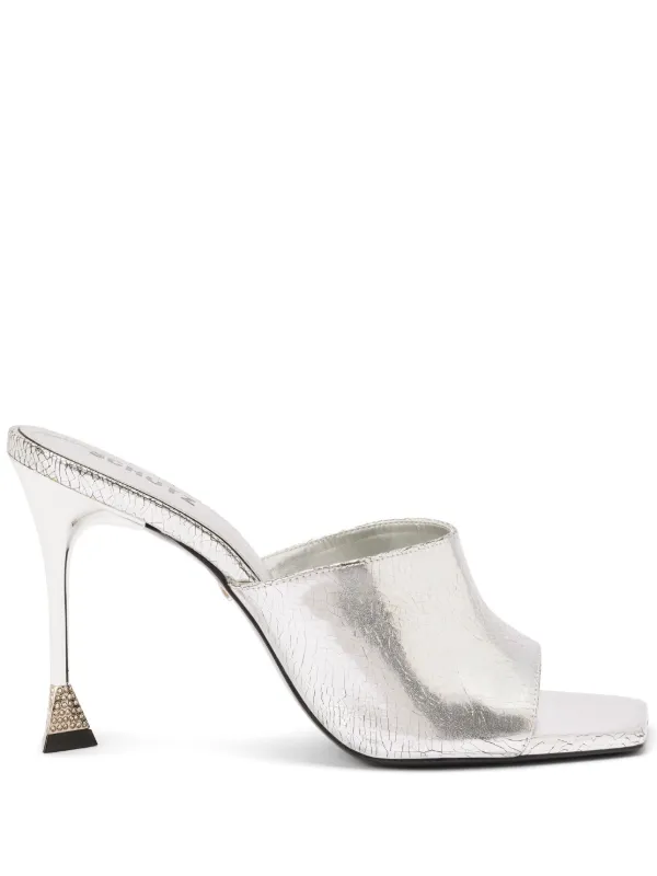 Schutz 108mm Nattie Mules Silver FARFETCH CA