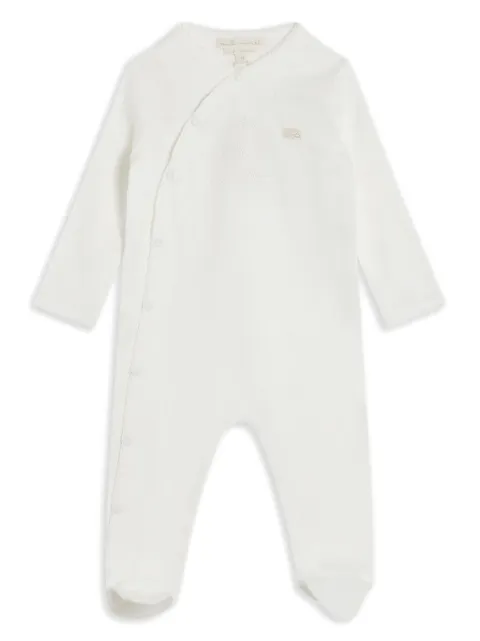 Marie-Chantal pointelle trim sleepsuit 