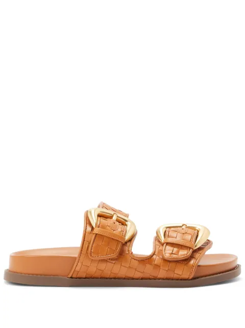 Schutz flip flops entretejidas con hebilla