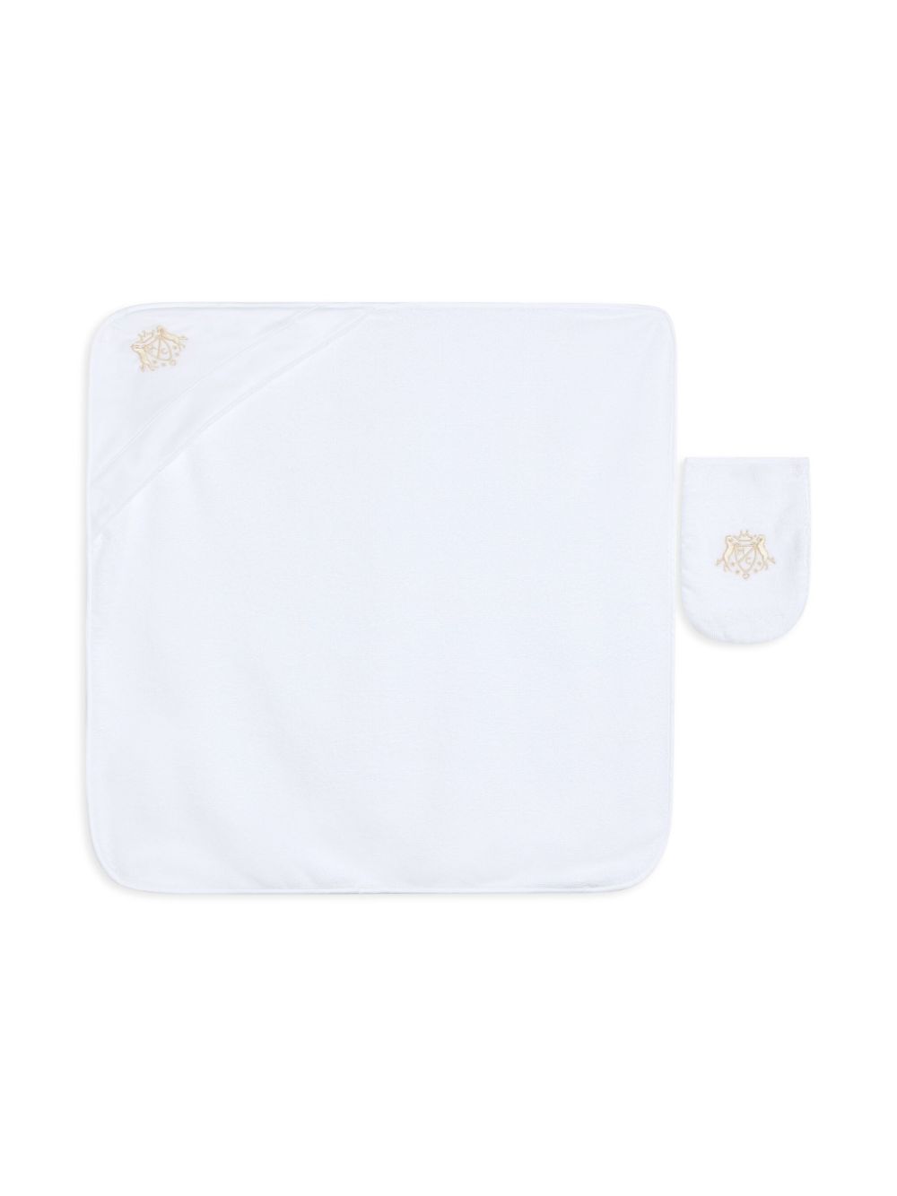 Marie-Chantal crest motif towel - White