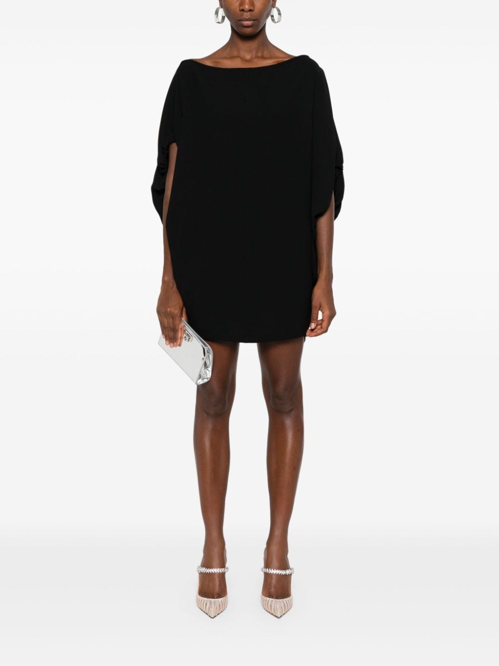 Shop N°21 Draped Mini Dress In Black