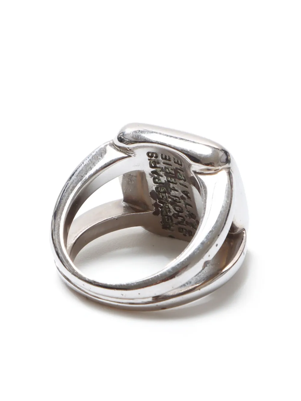 Pre-owned Hermes 2000s Corozo Ring In Silver