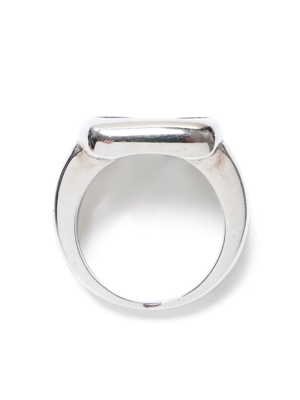 Pre-owned Hermes 2000s Corozo Ring In Silver