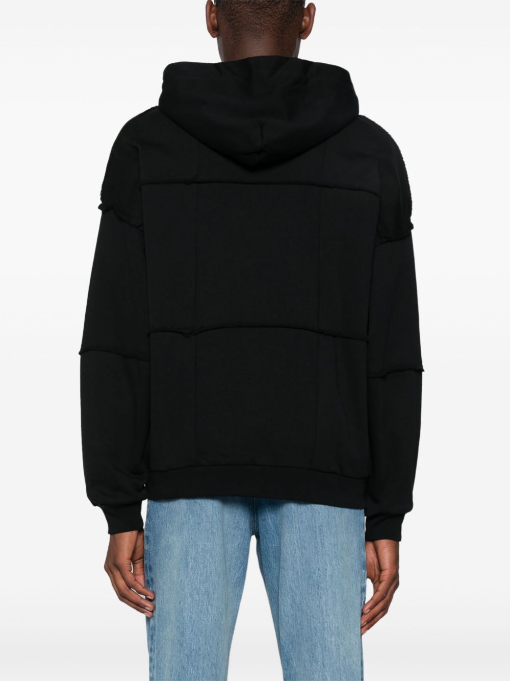 Shop Flâneur Zip-up Hoodie In Black