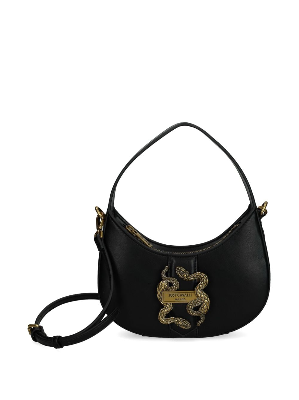 Shop Just Cavalli Iconic Snake Two-way Bag In Black