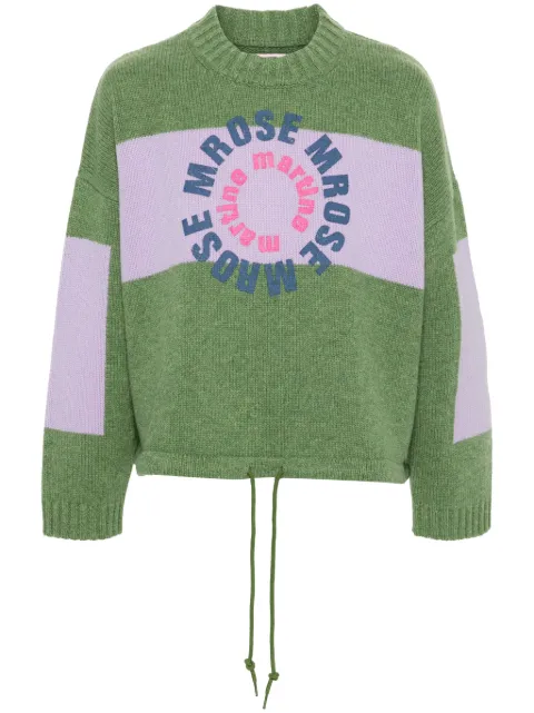 Martine Rose logo-print intarsia-knit sweater