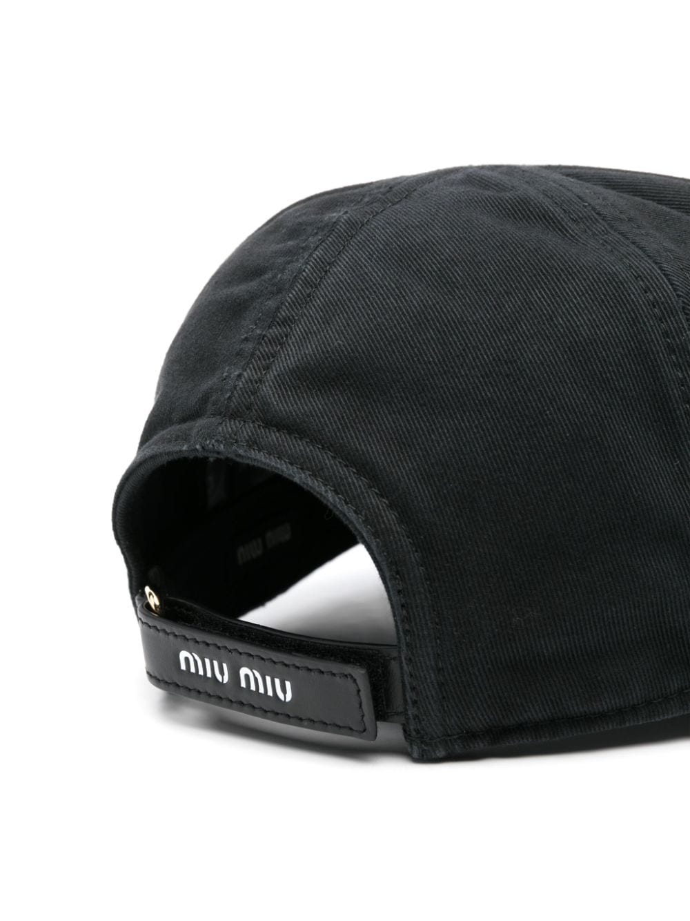 Miu Miu Drill honkbalpet - Zwart