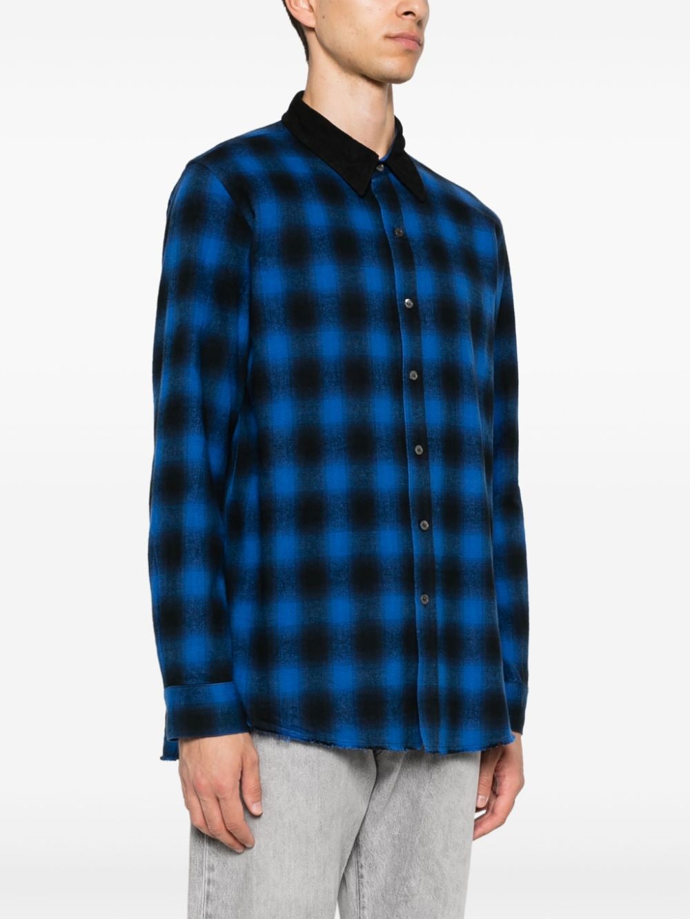 Shop Giorgio Brato Checked Shirt In Blue