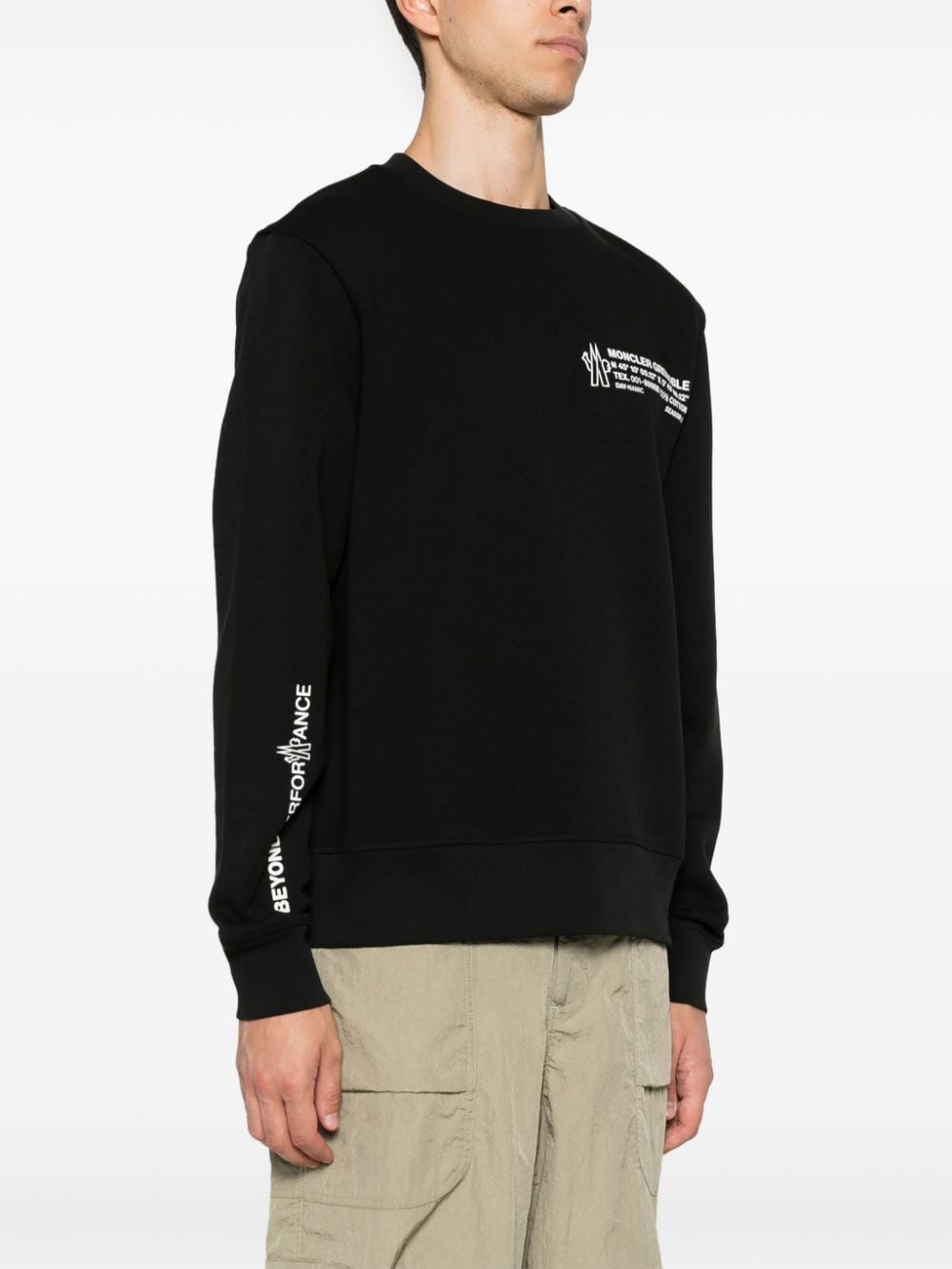 Shop Moncler Logo-print Sweatshirt In Black