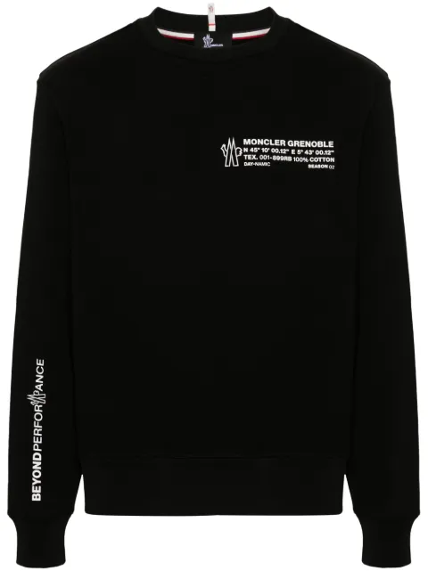 Moncler Grenoble sudadera con logo estampado