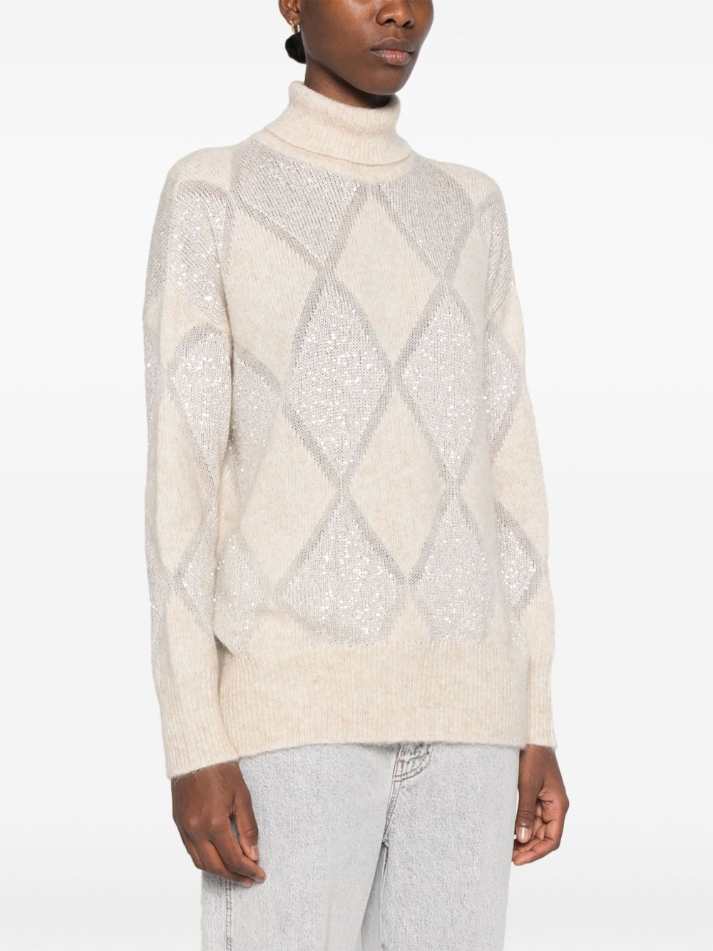 Find the best buy Brunello Cucinelli sequinned sweater Women