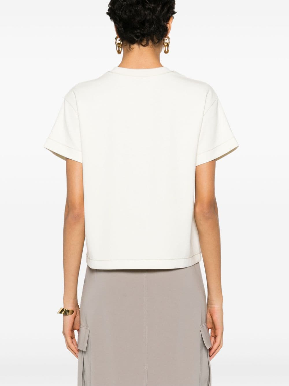 Shop Theory Jersey Short-sleeve T-shirt In Neutrals