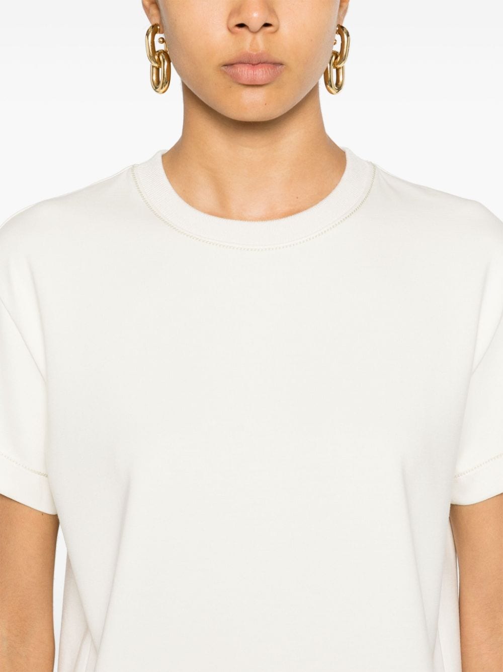 Shop Theory Jersey Short-sleeve T-shirt In Neutrals