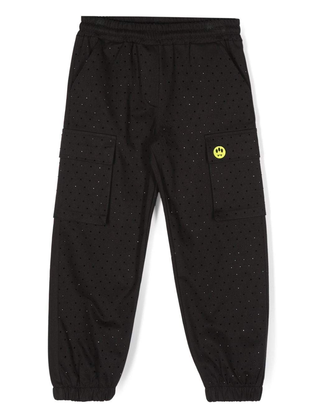 Barrow kids Cargo broek met logoprint Zwart