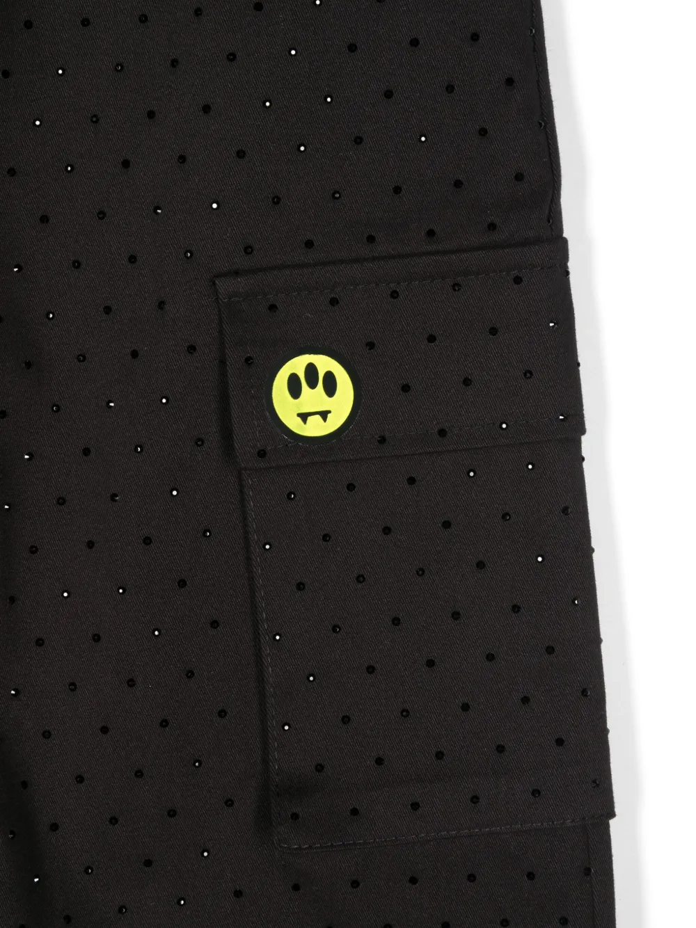 Barrow kids Cargo broek met logoprint Zwart