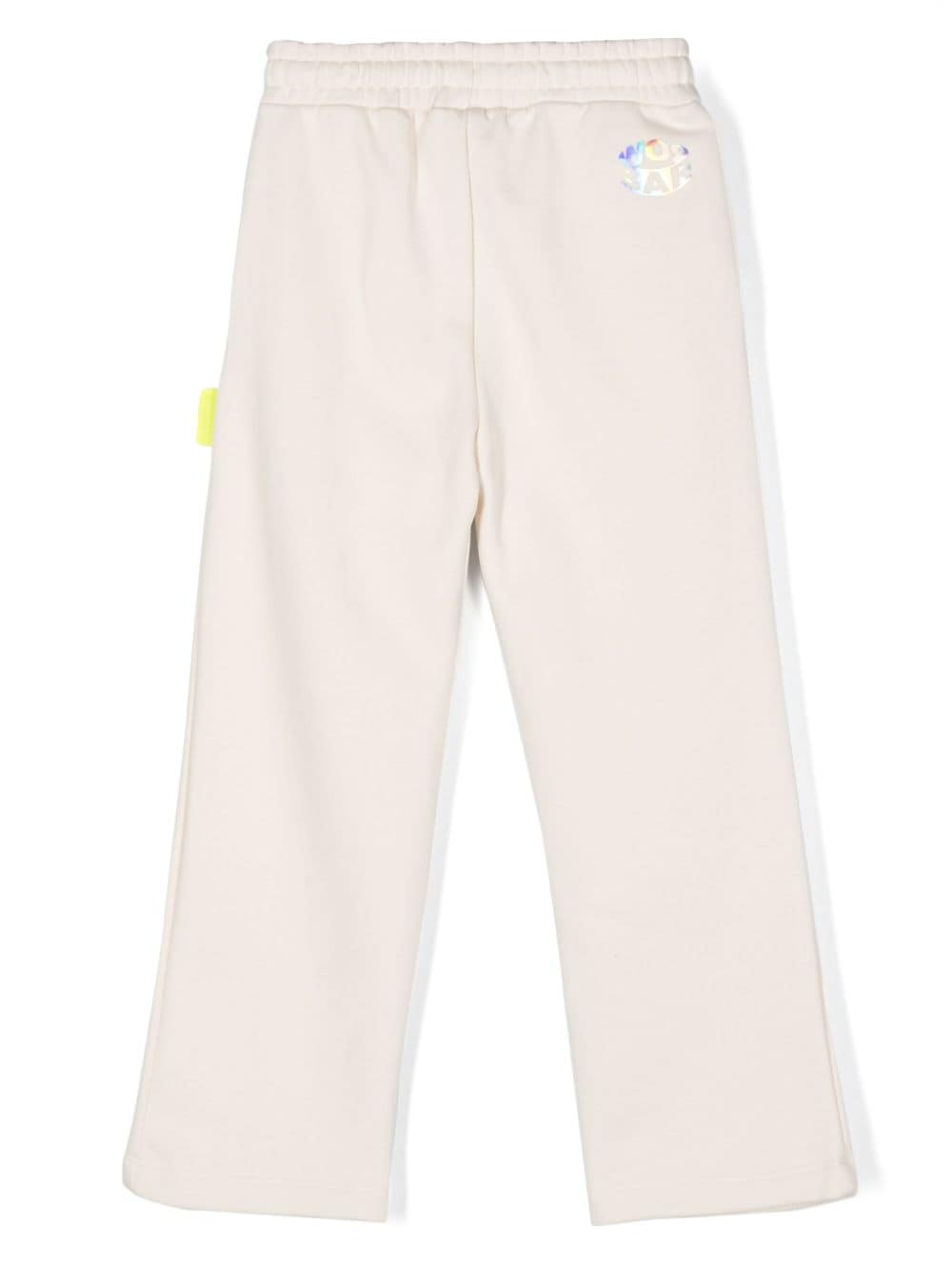 Barrow kids Trainingsbroek met rubberen logo - Beige