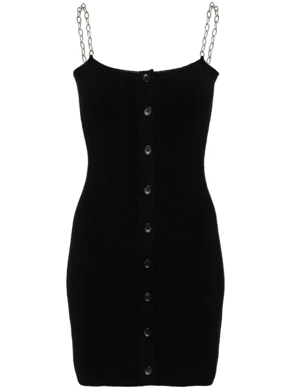 Kimhekim ribbed knit Mini Dress Black FARFETCH AZ