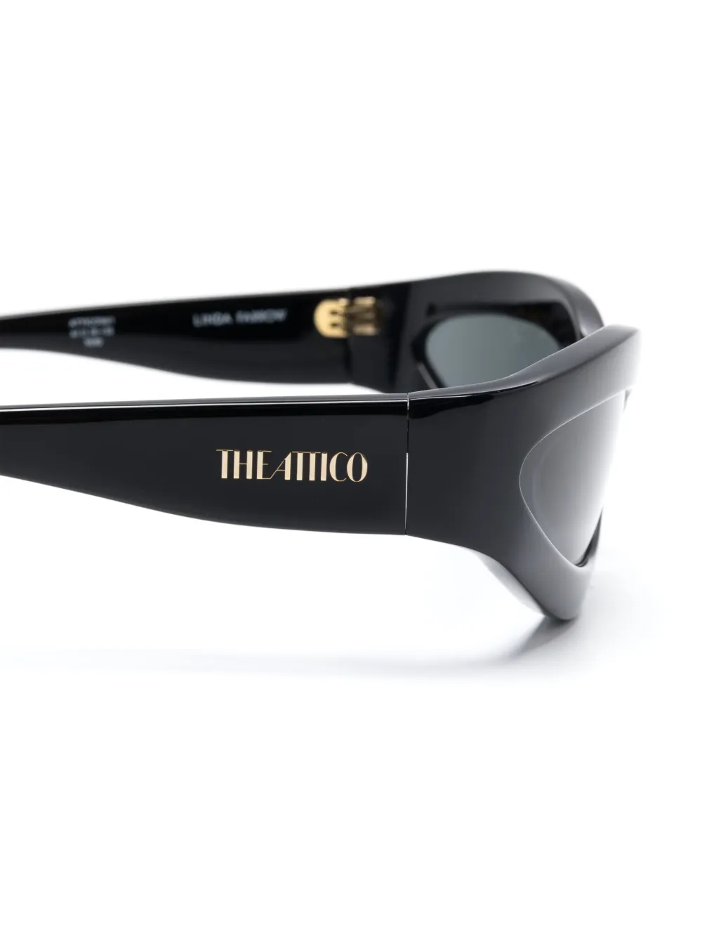Linda Farrow x The Attico Ida zonnebril Zwart