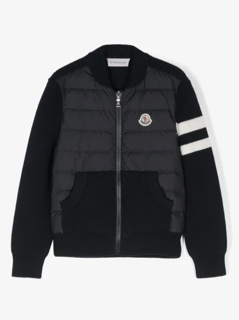 Moncler Enfant chamarra con parche del logo