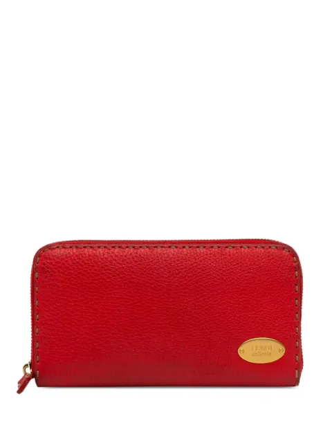 Fendi Pre-Owned 2000-2010 Leather Selleria Zip Around Wallet long wallets