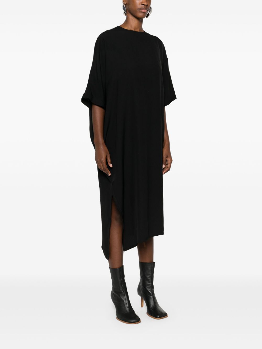 Shop Christian Wijnants Dawyna Midi Dress In Black