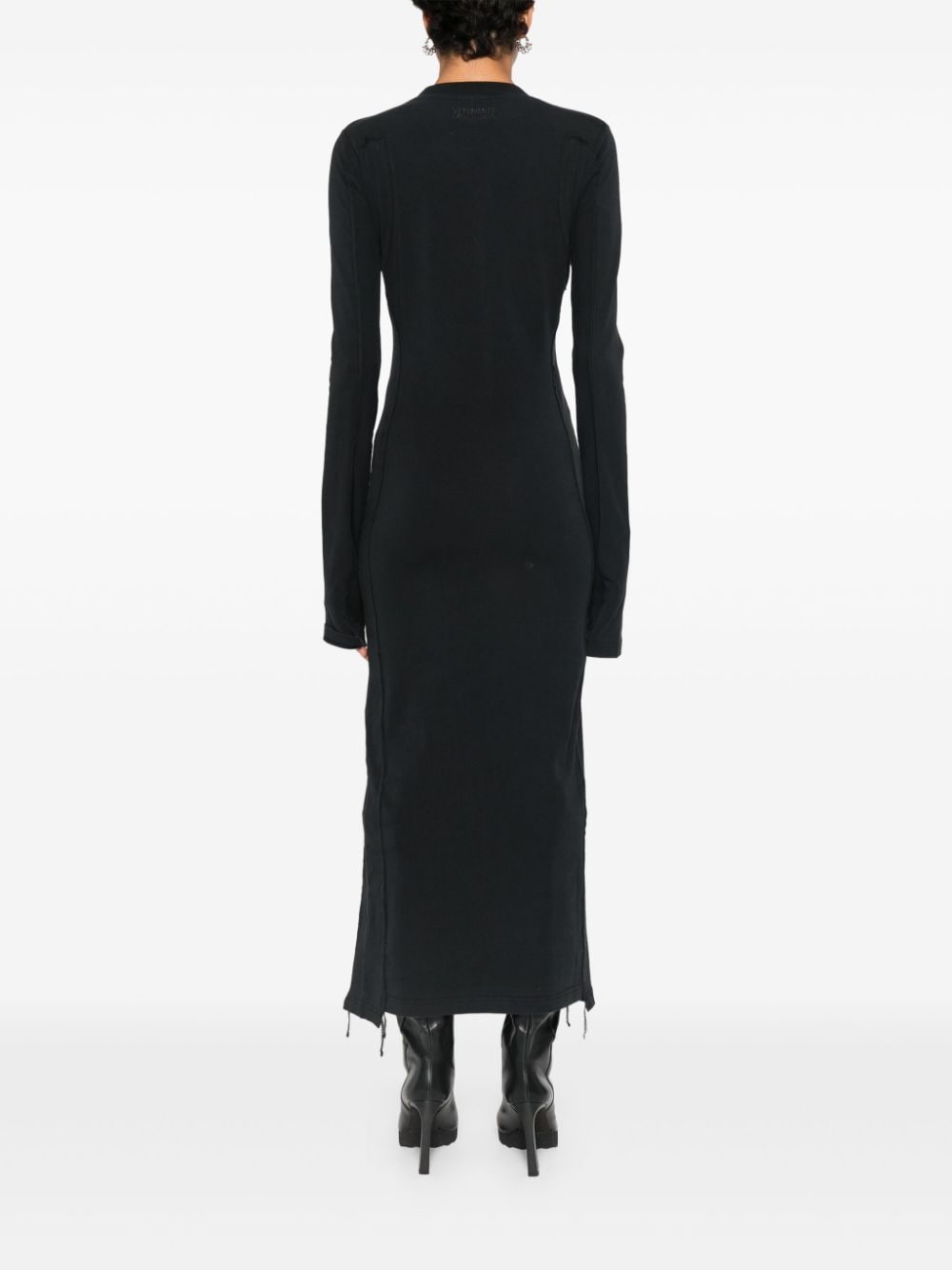 Shop Vetements Jersey Maxi Dress In Black