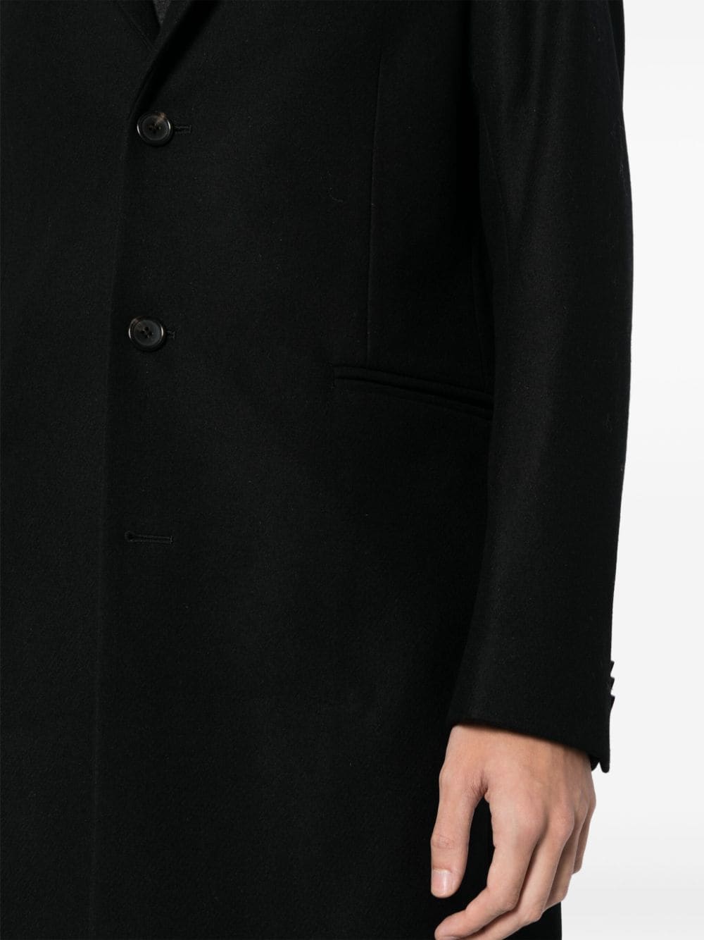 Shop Ps By Paul Smith Wool Blend Coat In Black