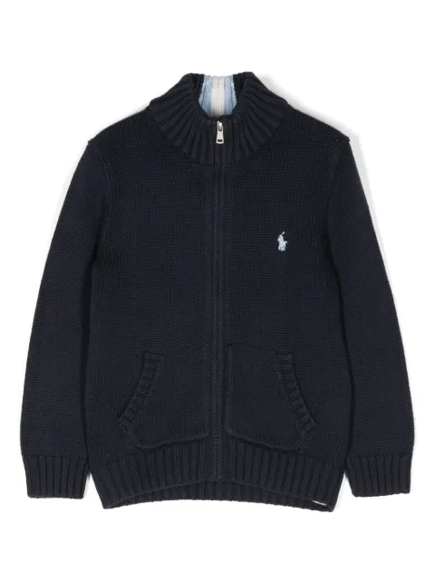 POLO RALPH LAUREN KIDS Polo Pony-embroidered cardigan