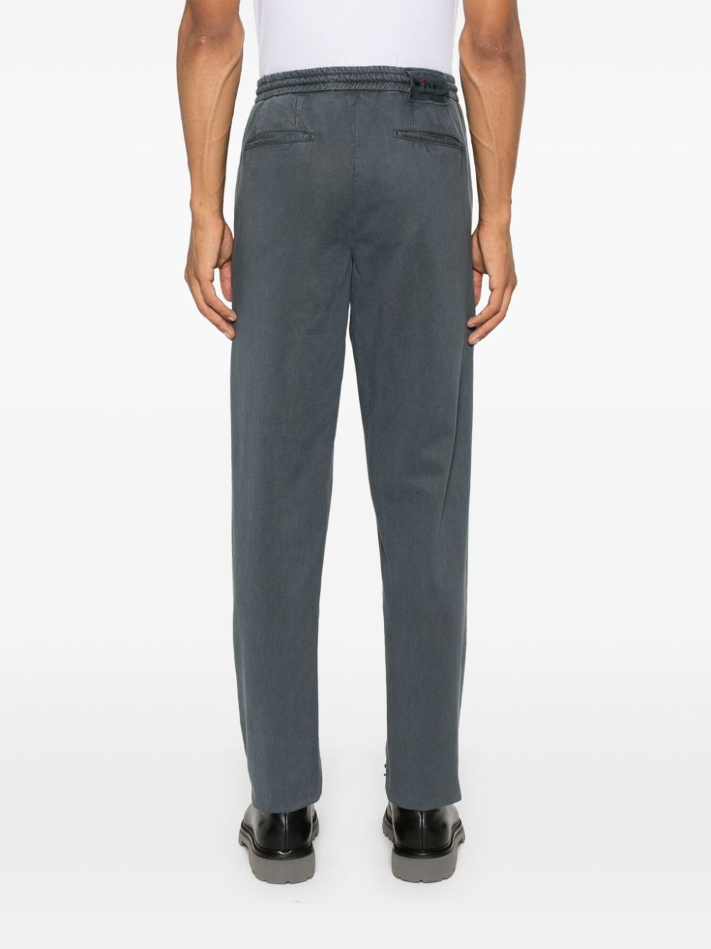 Shop Kiton Up1lac Trousers In Grey