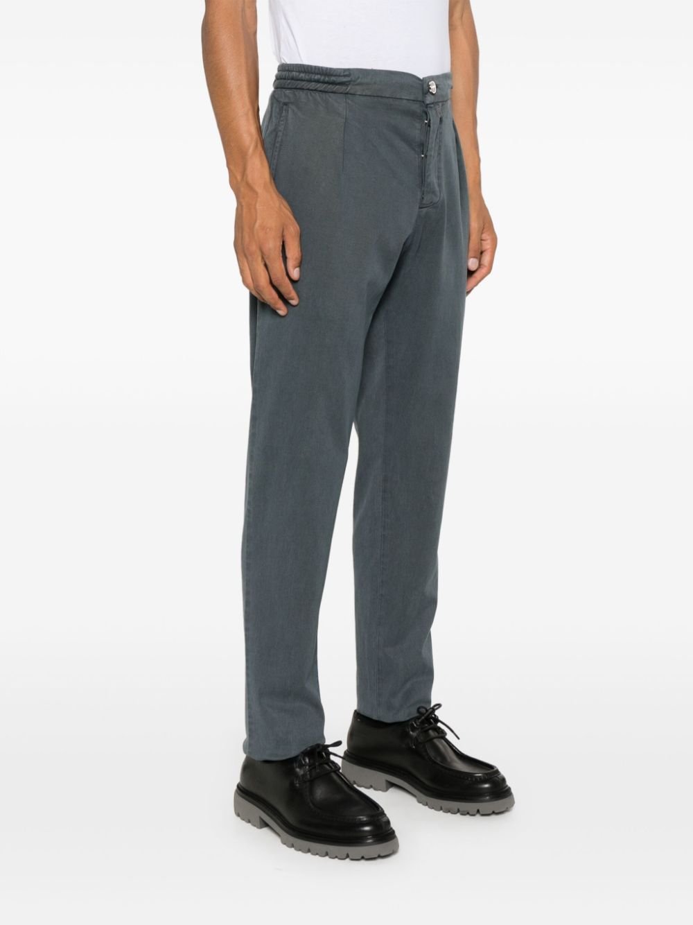 Shop Kiton Up1lac Trousers In Grey