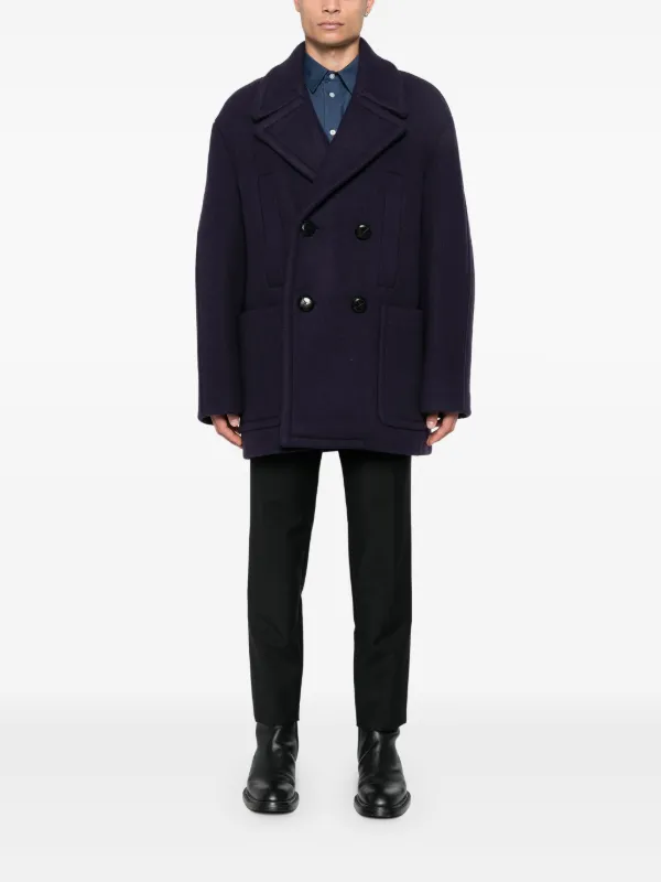 Lanvin double-breasted Coat | Blue | FARFETCH BN
