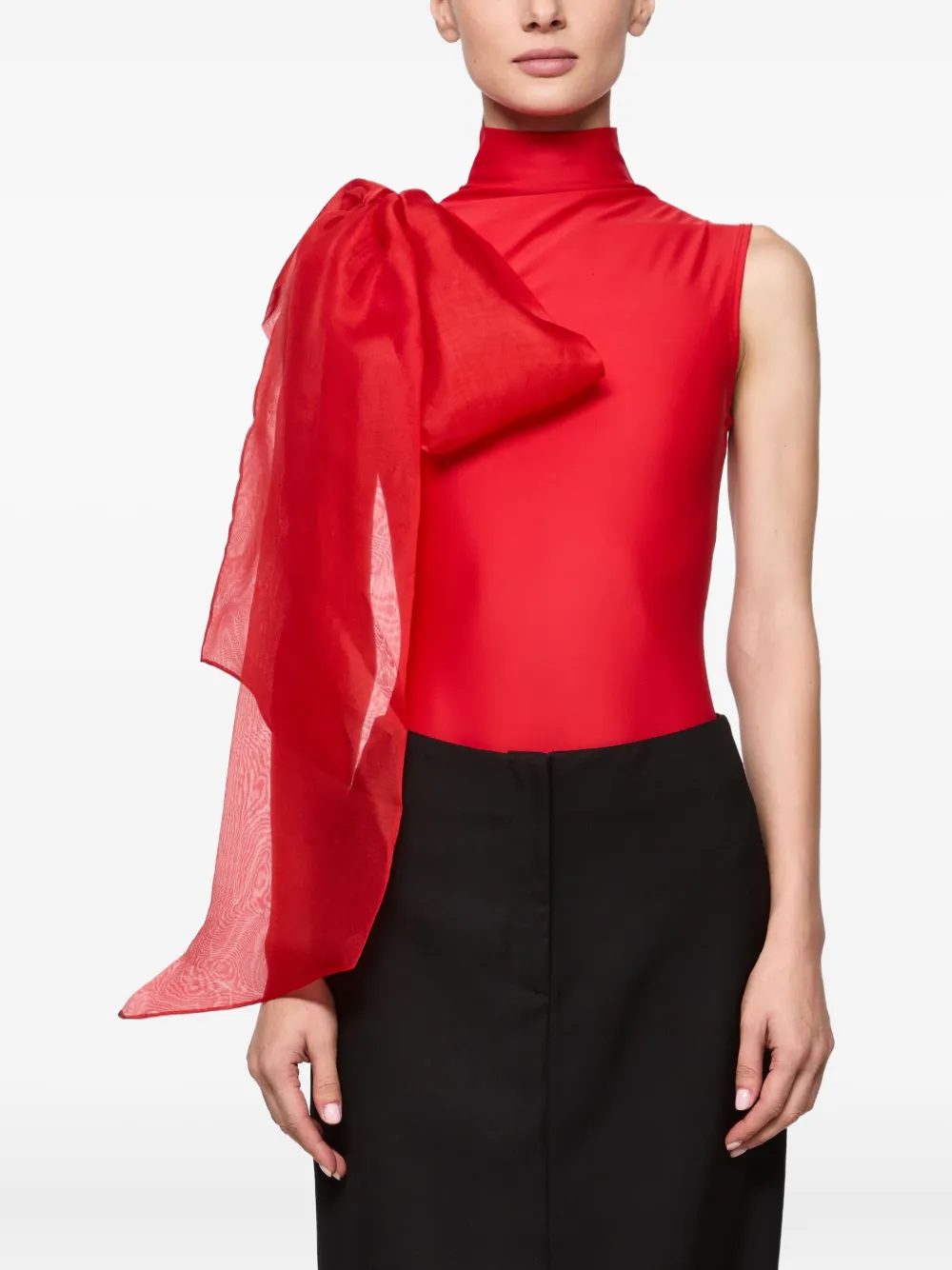 Atu Body Couture draped-detail bodysuit - Red