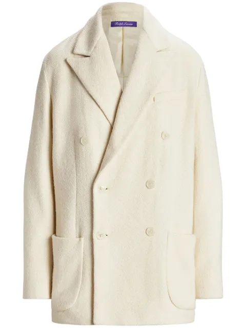 Ralph Lauren Collection herringbone double-breasted blazer