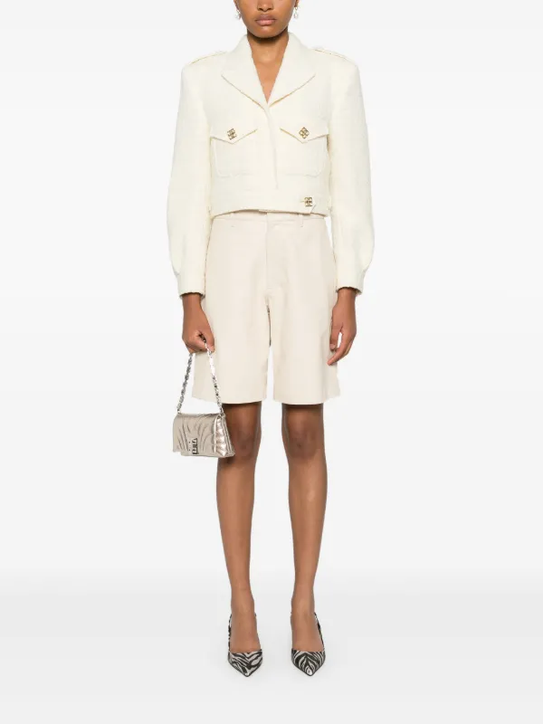 ジャケット Givenchy Short tweed jacket with 4G detail Givenchy Cropped Tweed Jacket | Neutrals | FARFETCH
