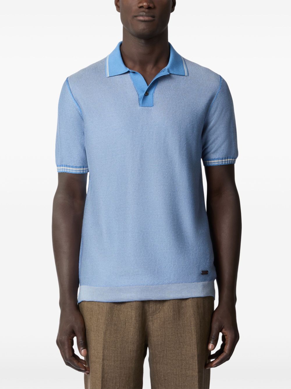 Tod's silk polo shirt - Blue