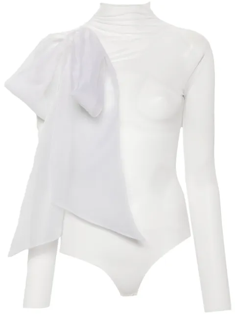 Atu Body Couture semi-sheer bow-detail bodysuit