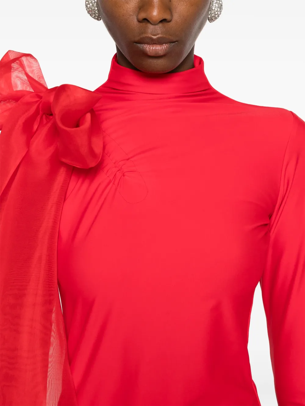 Atu Body Couture Shirt met strikdetail Rood