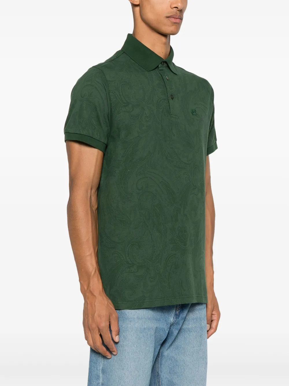 ETRO Poloshirt met paisley-print Groen