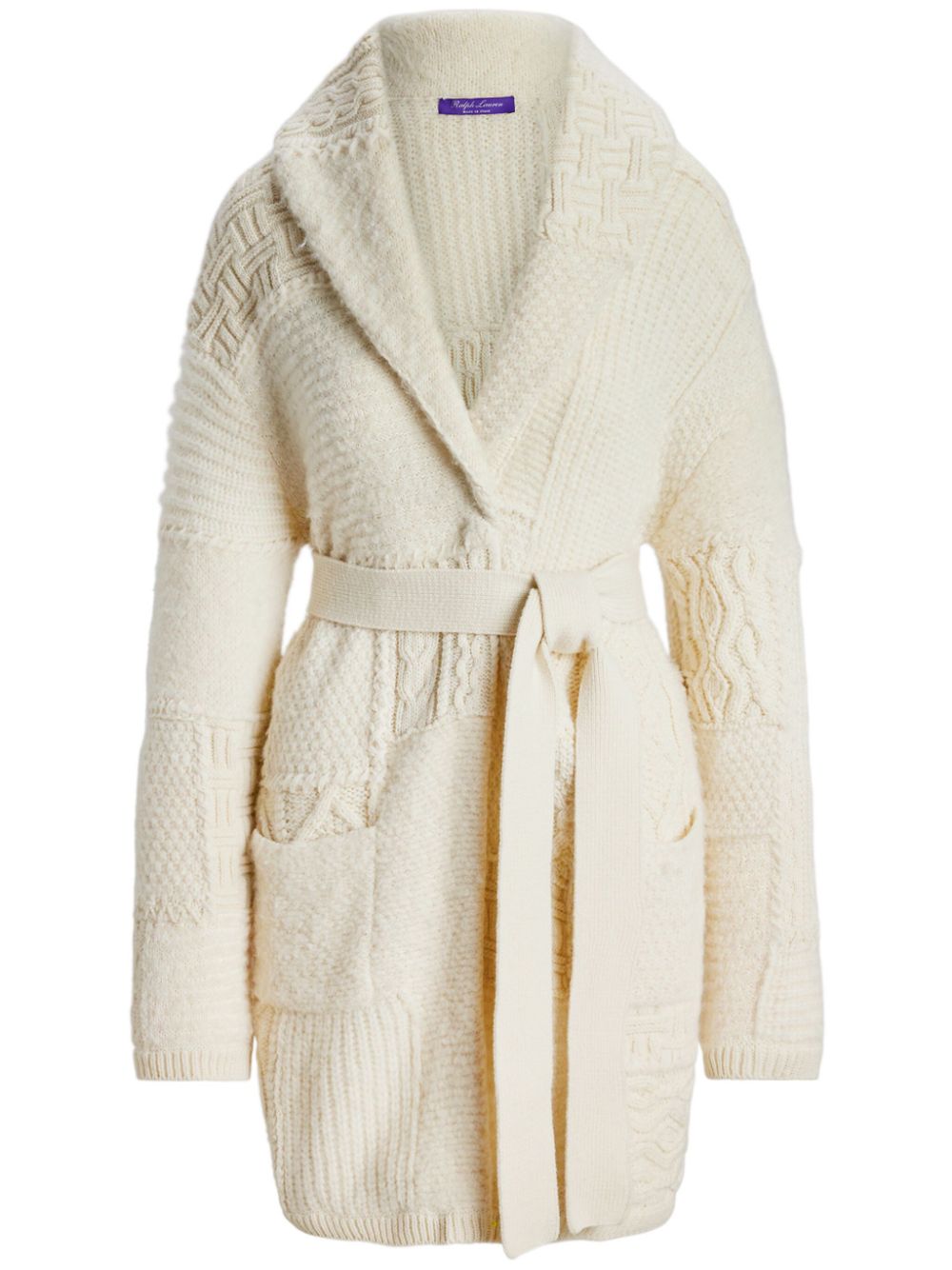 Ralph Lauren Collection belted knitted cardigan - White