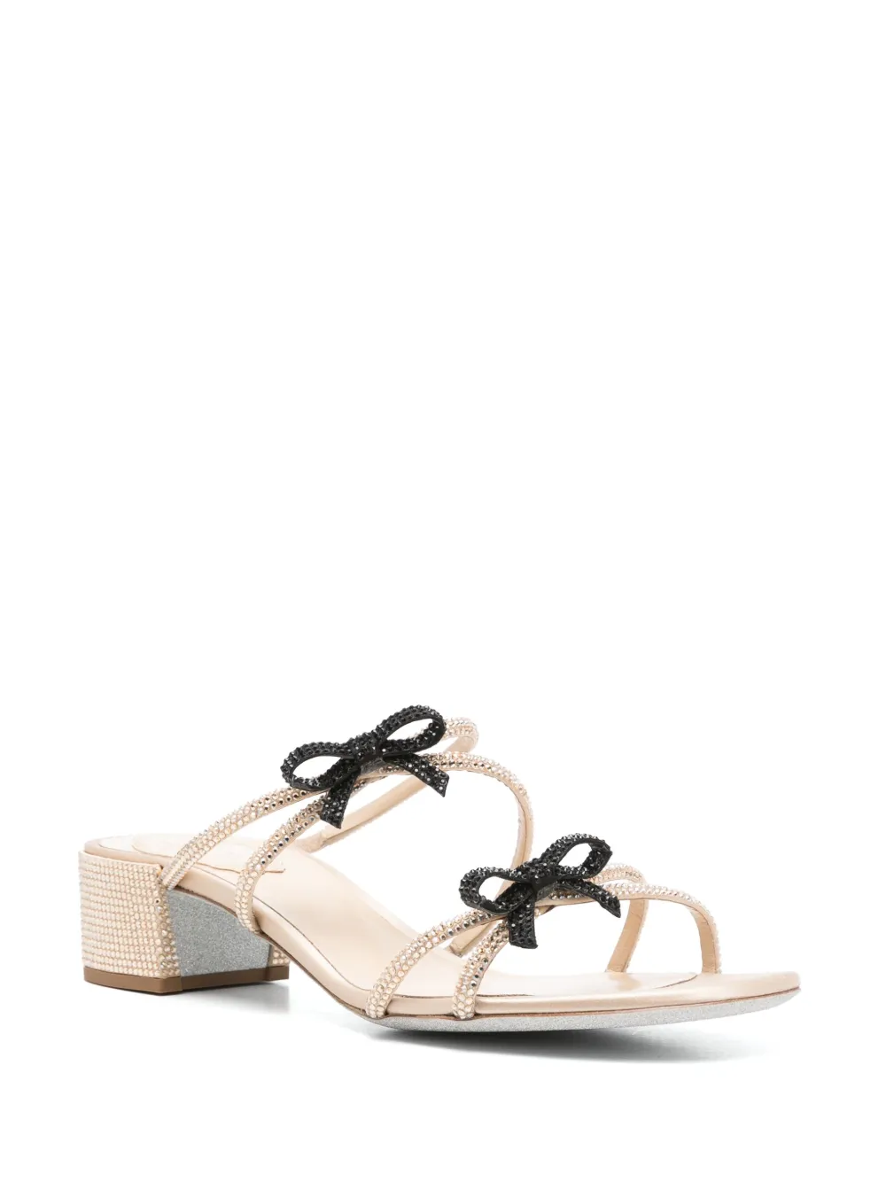 René Caovilla 40 mm Cleo sandalen verfraaid met kristallen - Beige
